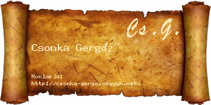 Csonka Gergő névjegykártya
