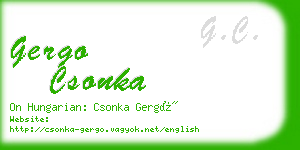 gergo csonka business card